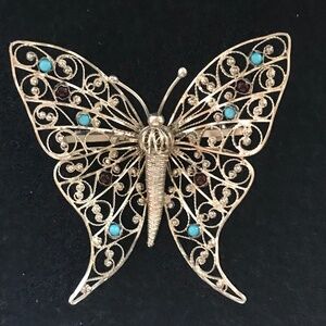 Sterling Silver Butterfly Brooch